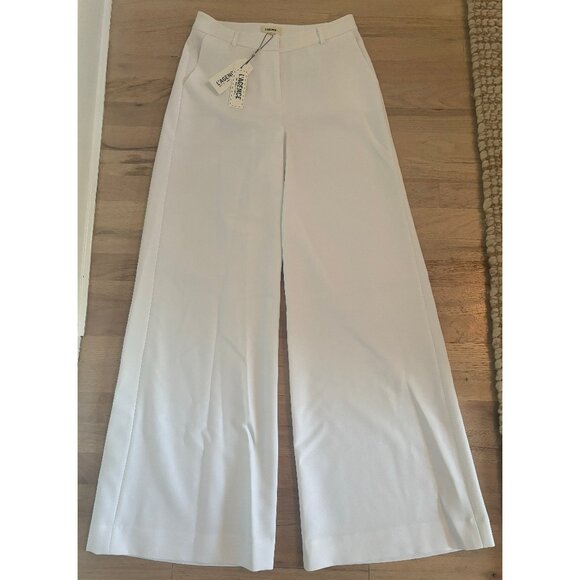 NEW L'AGENCE Gavin Wide Leg Pant in White - Picture 5 of 5